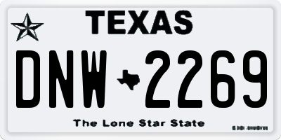 TX license plate DNW2269