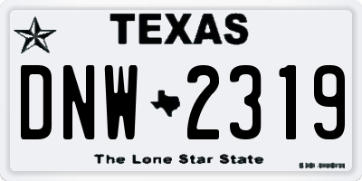 TX license plate DNW2319