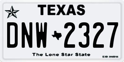 TX license plate DNW2327