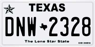TX license plate DNW2328