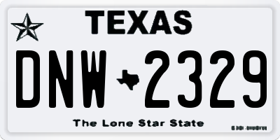 TX license plate DNW2329