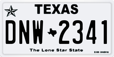 TX license plate DNW2341