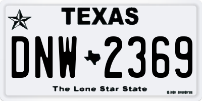 TX license plate DNW2369