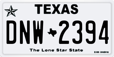 TX license plate DNW2394