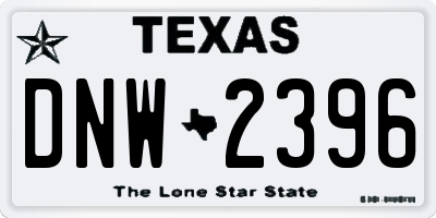 TX license plate DNW2396