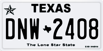 TX license plate DNW2408