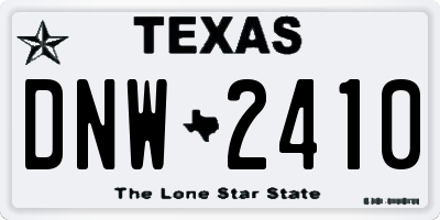 TX license plate DNW2410