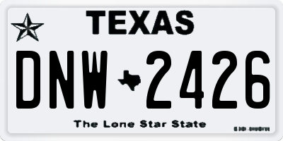 TX license plate DNW2426