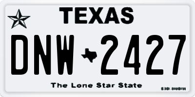 TX license plate DNW2427