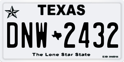 TX license plate DNW2432