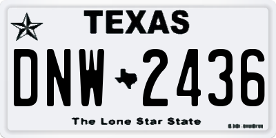 TX license plate DNW2436