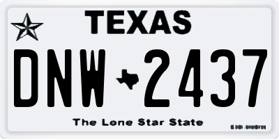 TX license plate DNW2437