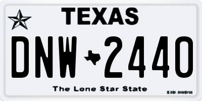 TX license plate DNW2440