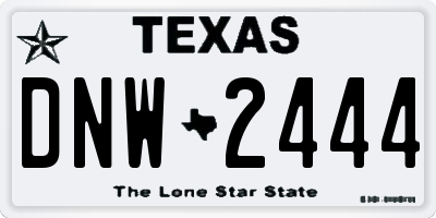 TX license plate DNW2444