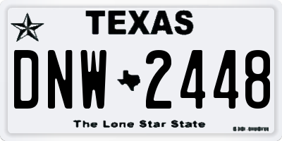 TX license plate DNW2448