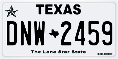TX license plate DNW2459