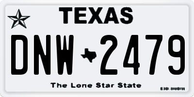 TX license plate DNW2479