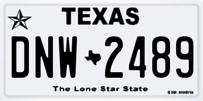 TX license plate DNW2489