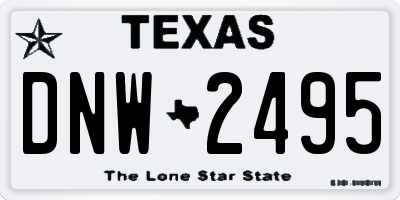 TX license plate DNW2495