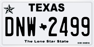 TX license plate DNW2499