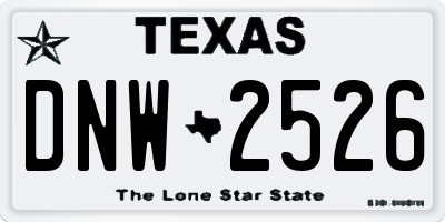 TX license plate DNW2526