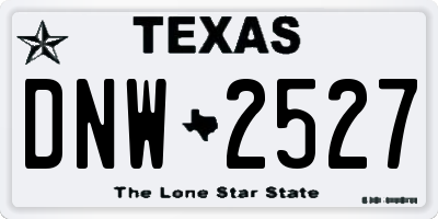 TX license plate DNW2527