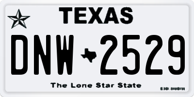 TX license plate DNW2529
