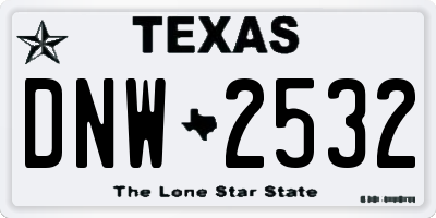TX license plate DNW2532