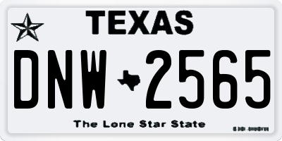 TX license plate DNW2565