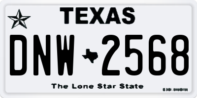 TX license plate DNW2568