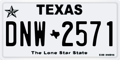 TX license plate DNW2571