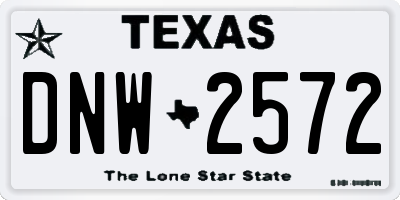 TX license plate DNW2572