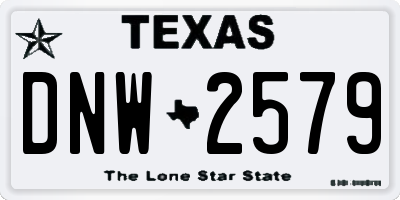 TX license plate DNW2579