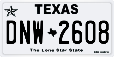TX license plate DNW2608