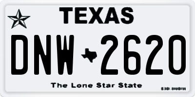 TX license plate DNW2620