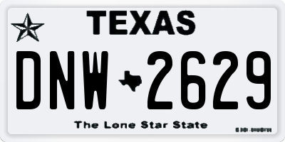 TX license plate DNW2629