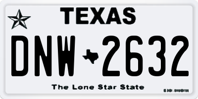 TX license plate DNW2632