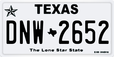 TX license plate DNW2652