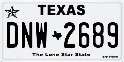 TX license plate DNW2689