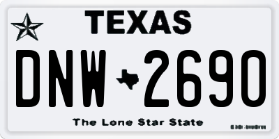 TX license plate DNW2690