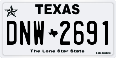 TX license plate DNW2691