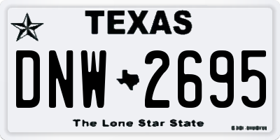 TX license plate DNW2695