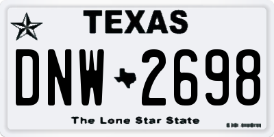 TX license plate DNW2698