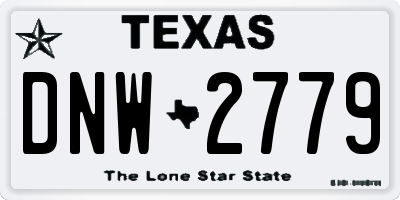 TX license plate DNW2779