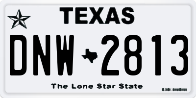 TX license plate DNW2813