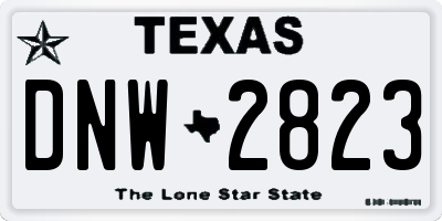 TX license plate DNW2823