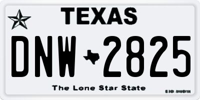 TX license plate DNW2825