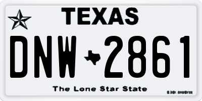 TX license plate DNW2861