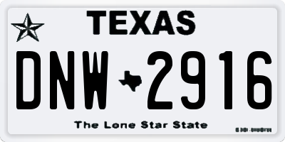 TX license plate DNW2916