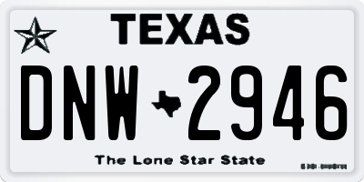 TX license plate DNW2946